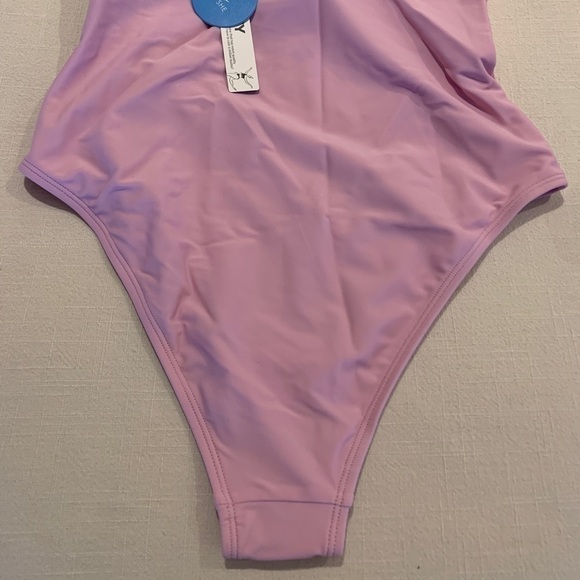NWT CUPSHE Pastel Lavender & Turquoise V Neck Scalloped One Piece Swimsuit Small - Picture 7 of 11